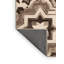 Tapis marocain moelleux moelleux d'inspiration mondiale en beige - reliure beige-1874670791