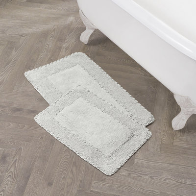 Laura Ashley Ruffle 100% Cotton Bath Rugs