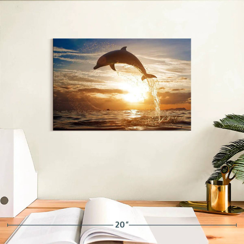 Brampt Dolphin Jump Silhouette, 8" H x 12" W