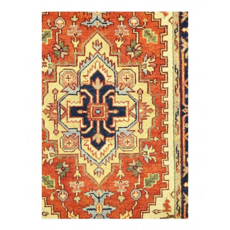 Piret Oriental Area Rug in Rust