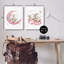 «Pink Sleepy Elephant», ensemble de 2 toiles murales par LSR Design Studio-357118052
