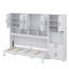 Lit escamotable simple avec placard, tiroirs et bureau