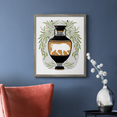 Vases grecs IV, toile encadrée de qualité supérieure - prête à être accrochée