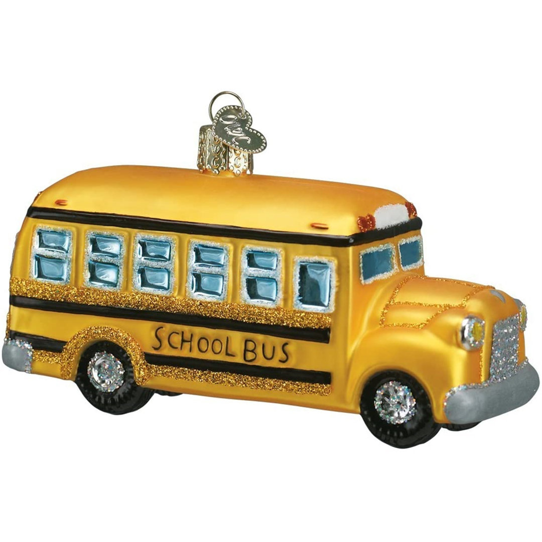 School Bus Hanging Figurine Ornament Old World Christmas
