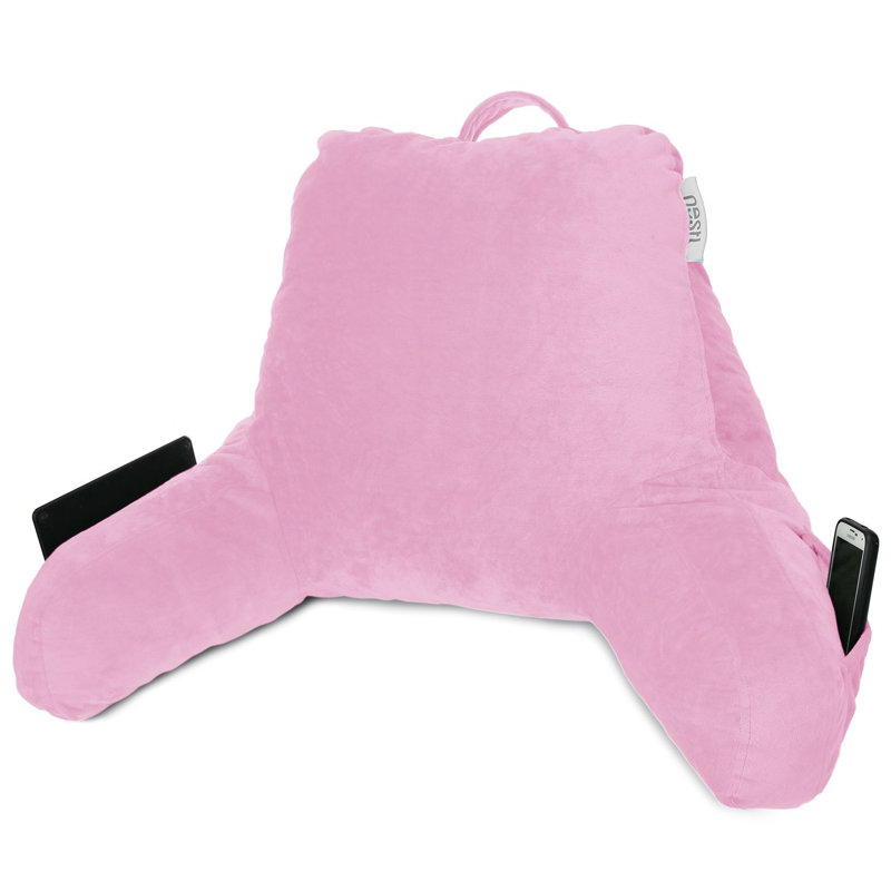 Nestl Reading Back Pillow For Reading & Bed Rest, Lilac, 17" H x 31" W x 12" D