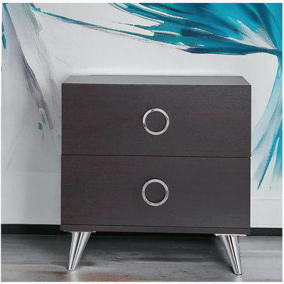 Elms Espresso Finish Accent Table