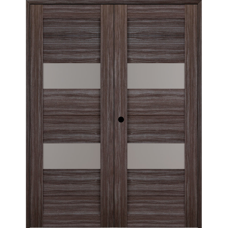 Porte double standard Berta, Chêne gris, 71,75 po x 79,37 po, Droite