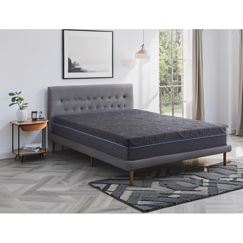 Matelas de lit double 8 po en mousse viscoélastique hybride infusée de gel dans une boîte
