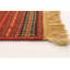 Tapis décoratif en laine de conception unique noué à la main New Age de 3 pi 3 po x 5 pi de couleur rouge