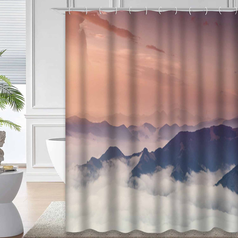 Rideau de douche Mountain Sundown, L 72 po x l 72 po