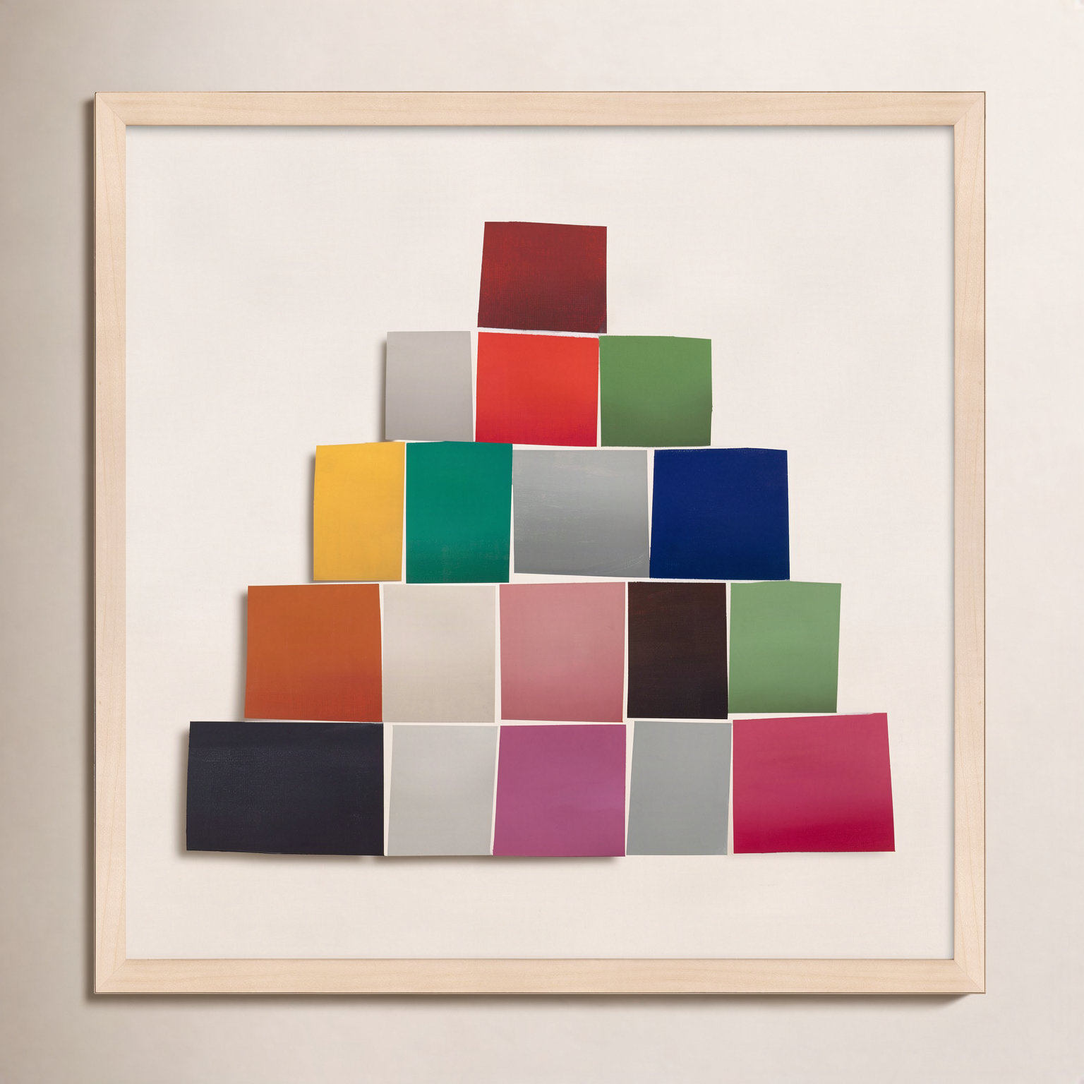 Jewels 2 by Lee Lessem, 44" W x 44" H, Maple Framed