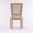 French Style Solid Wood Frame Linen Fabric Square  Back Dining Chair,Set Of 2