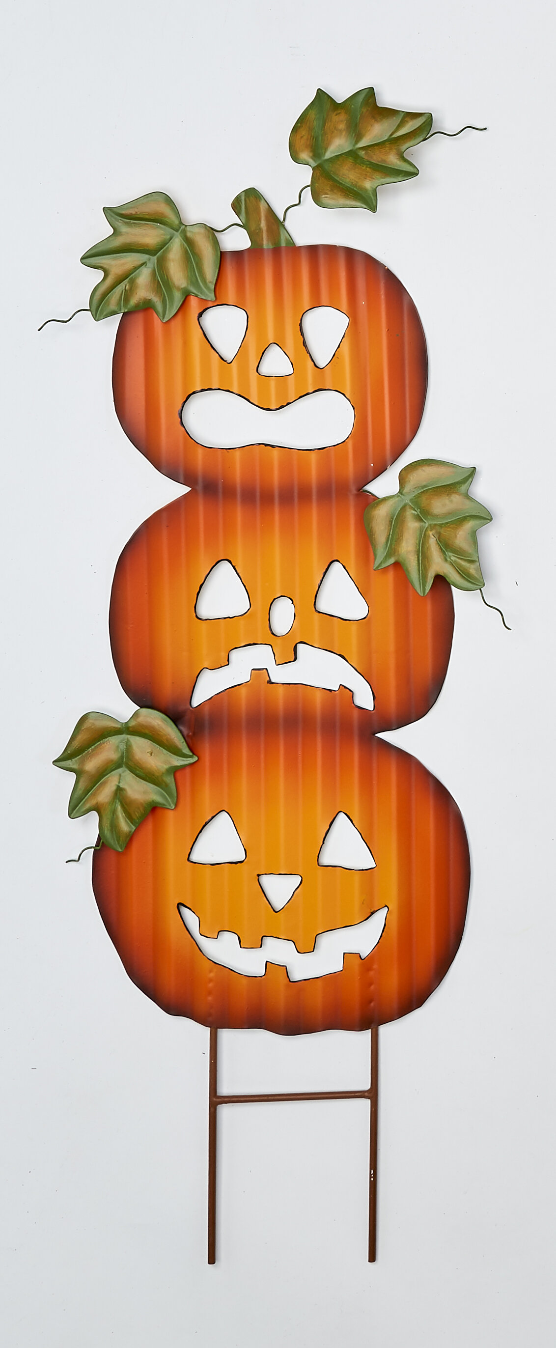 The Holiday Aisle® Jack O'Lantern Garden Stake & Reviews | Wayfair