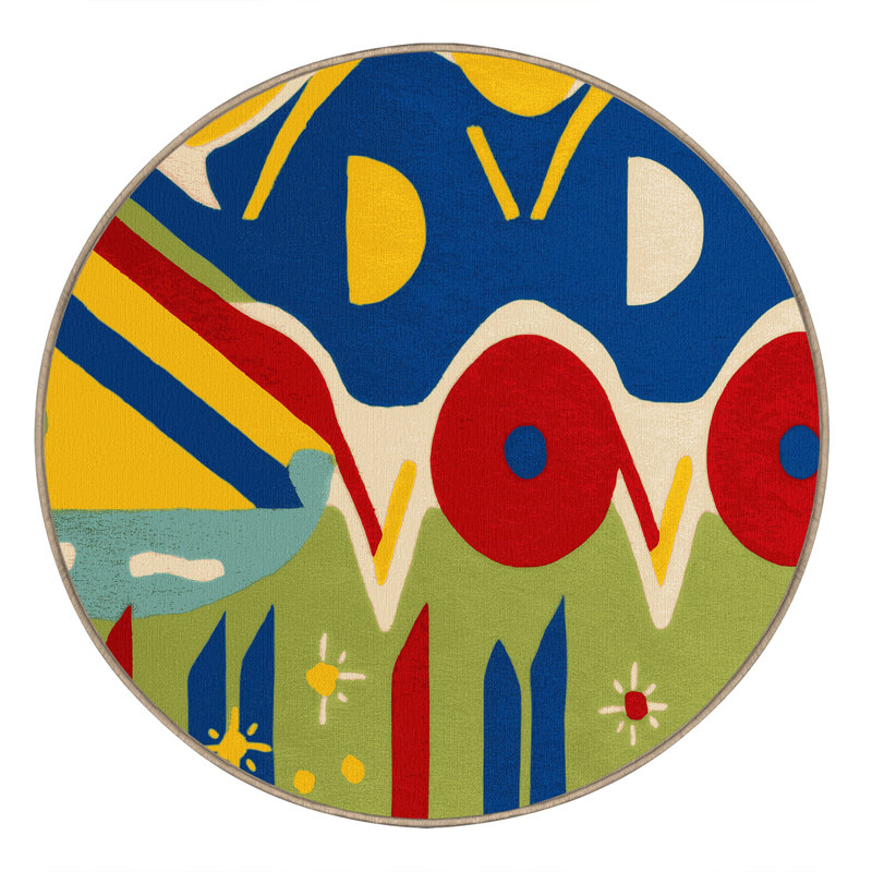 Vibrant Zing Rug, Round 6'