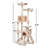 PETMAKER 5.5FT Cat Tree with Scratch Posts, Beige