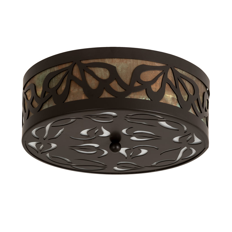 Rustic Lodge Glass Flush Mount