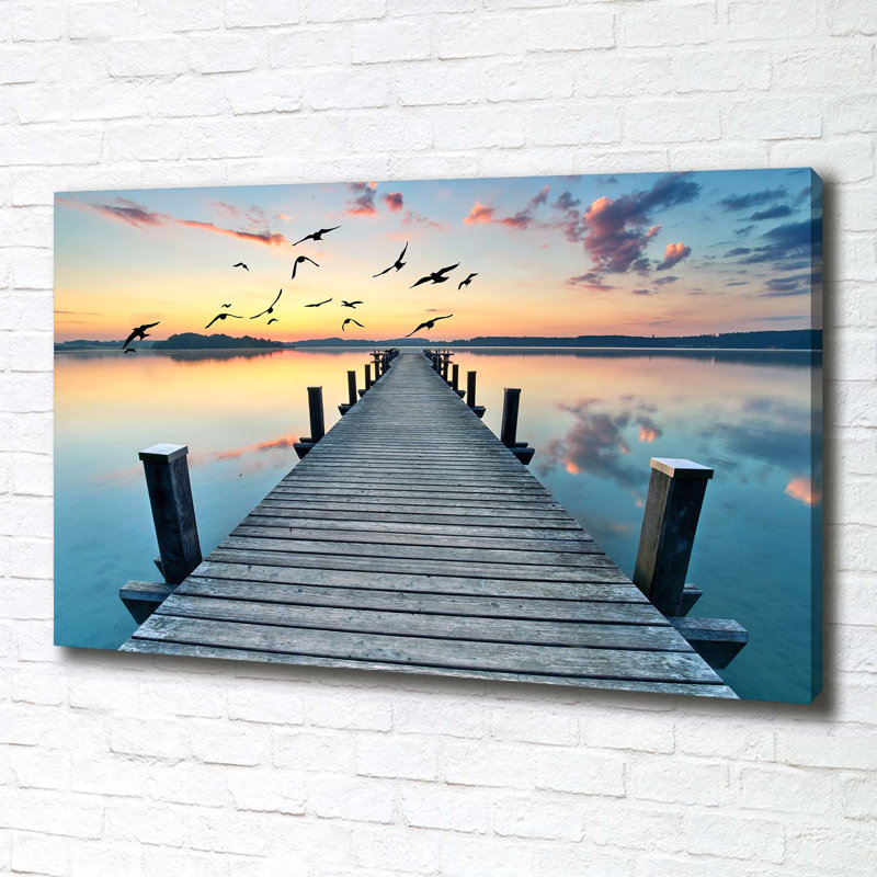 Wooden Pier - Wrapped Canvas Print