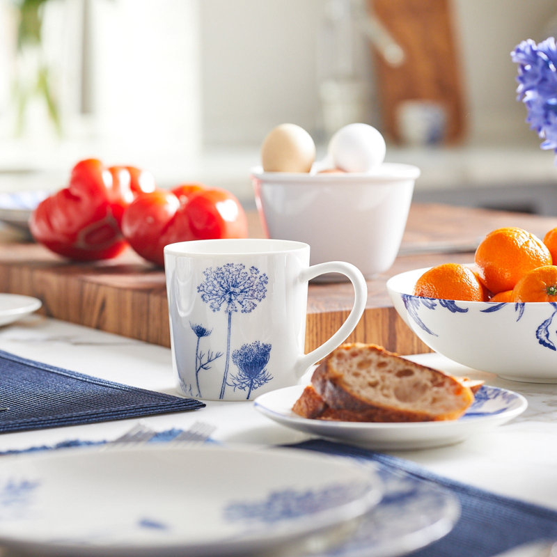 Summer Blues Handmade Porcelain Coffee Mug