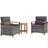 3 Pieces Outdoor Patio Bistro Set
