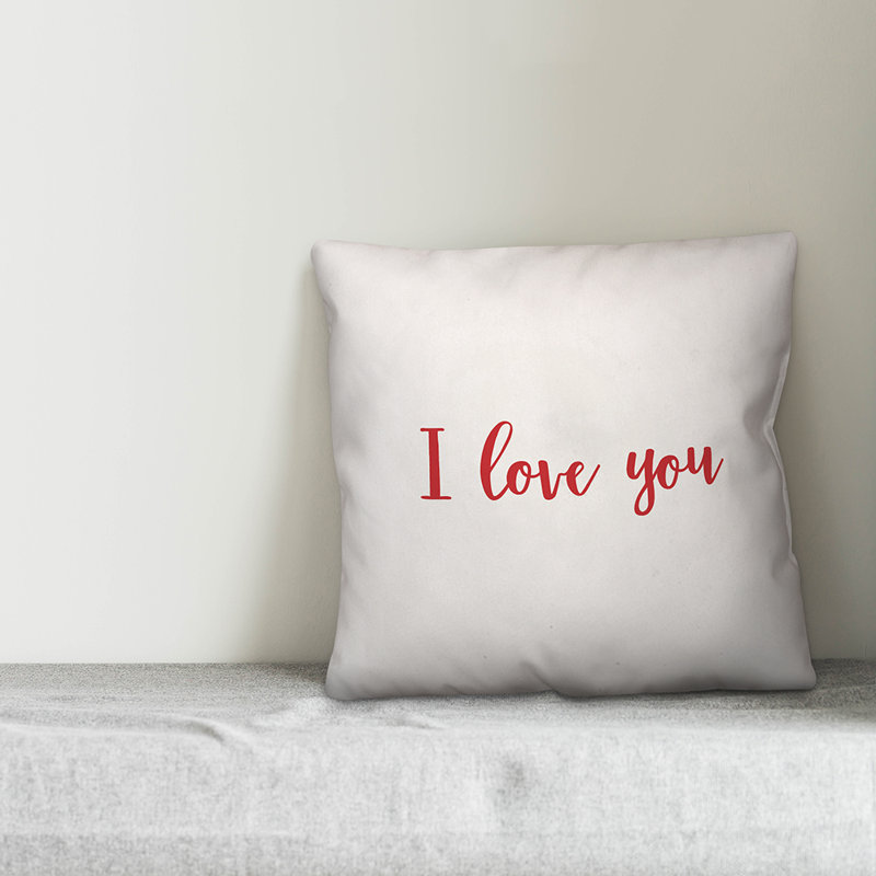 Throw Pillow, Throw Pillow, White/Red