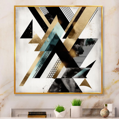 Art déco triangulaire - reproduction sur toile abstraite