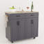 Chariot pour îlot de cuisine sur roulettes avec rangement Yamilé de 45,3 po de largeur-99456129