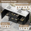 Meuble-lavabo mural double 59,3 po avec plateau en résine SMC-124962287