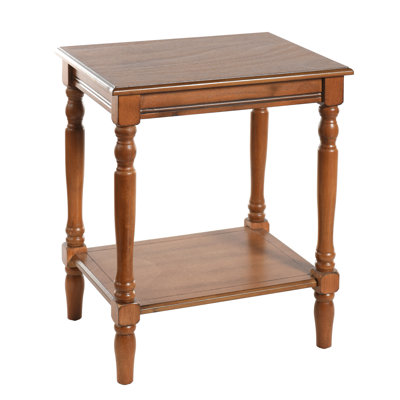 Enyedy Collection Wood Accent Storage Shelf End Table -