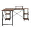 Techni Mobili L-Shape Industrial Desk With Storage Shelves