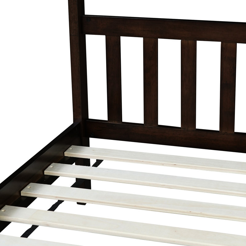 Twin House-Shaped Bed - And Fashionable For Bedroom House Minimalist Design To Suit Any Interior, Espresso