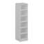 Armoire blanche moderne avec couvercle Wesa, 100% panneau de particules enduit de mélamine, 17,7 po x 74,8 po x 20,5 po | Durable avec de nombreuses tablettes, conception murale | Solution de rangement élégante et fonctionnelle pour n'importe quelle pièce-108053768-108053769