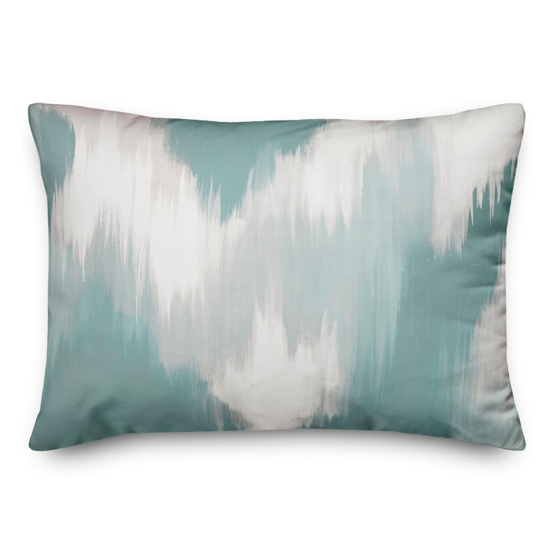Abstract Throw Pillow, Blue