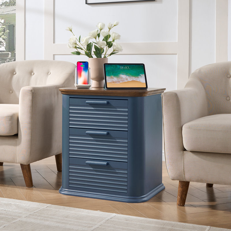 Sarabia avec 3 tiroirs et station de charge, Marine