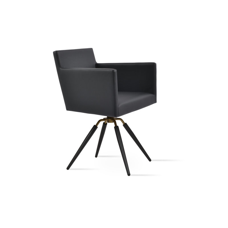 Fauteuil pivotant Harotte, Noir, Black