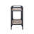 Versatile Rustic Oak And Charcoal Serving Cart With Multiple Functionalities