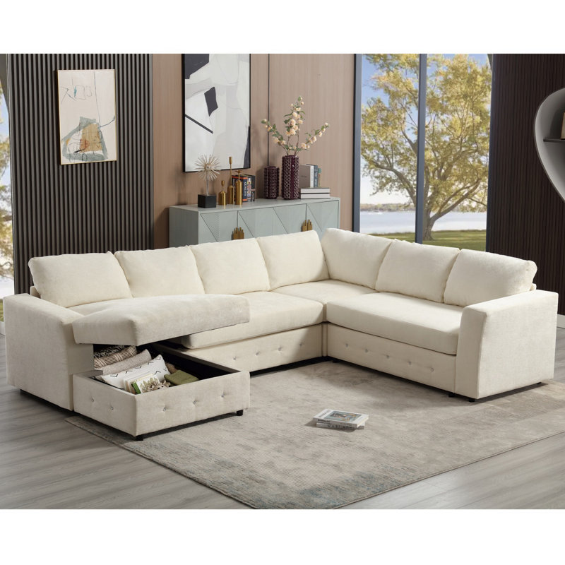 Canapé modulaire de 10,75 po, canapé modulaire surdimensionné, rangement pour chaise longue, canapé moderne en forme de U, canapés rembourrés, chenille, bouton en cristal, salon, appartement