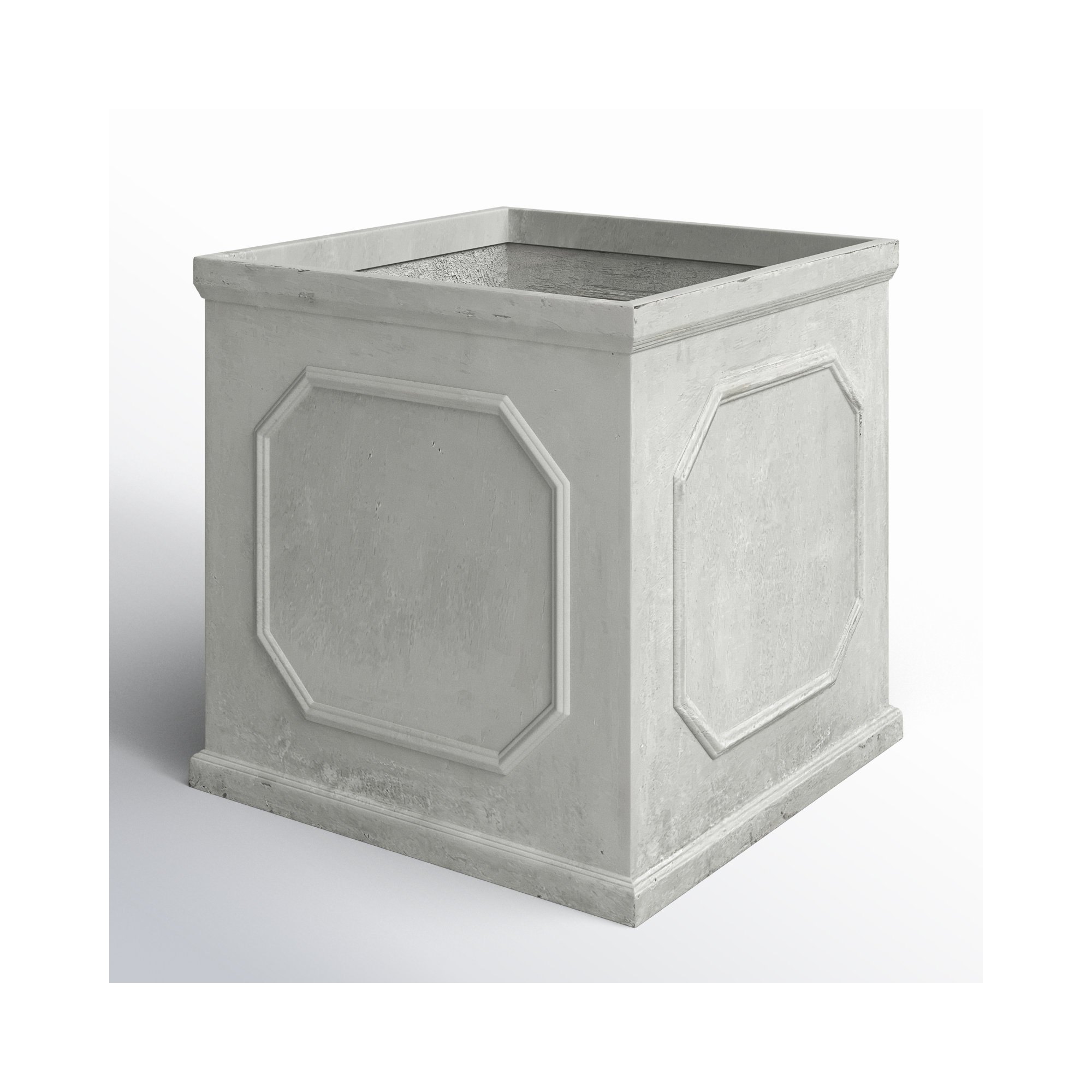Coterie Vivero Fibreclay Chelsea Planter Box, 21.5'' H x 21.5'' W x 21.5'' D, Sand