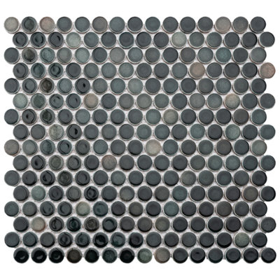 Hudson Penny Round Porcelain Mosaic Tile