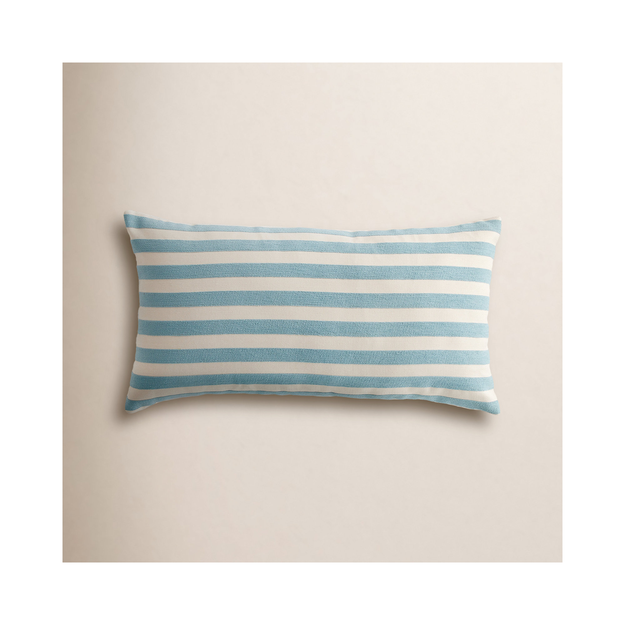 Geriene Solenne Polyester Indoor/Outdoor Pillow Cover and Insert Set, Blue, 12"H x 22"W