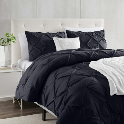 Microfiber Solid Colour Duvet Cover Set with Pillowcases
