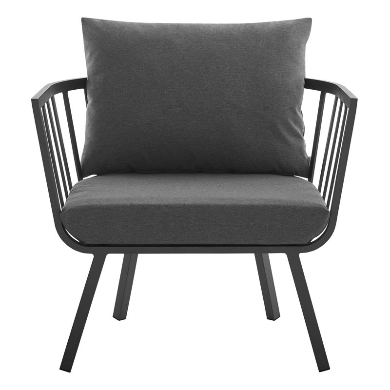 Fauteuil d'extérieur Modway Riverside, Gris, Sunbrella gris anthracite