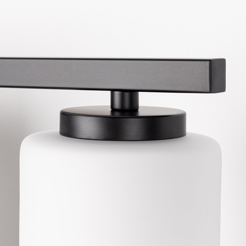 Éclairage pour meuble-lavabo à intensité variable Ellysen, Noir mat, 4