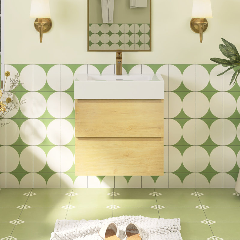 Meuble-lavabo simple avec surface solide, 24"