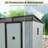 6Ft X 5Ft Outdoor Metal Storage Shed With Window And Transparent Plate For Garden, Lawn-121499268