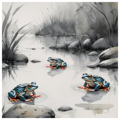 Édredon Blue Frogs In Pond