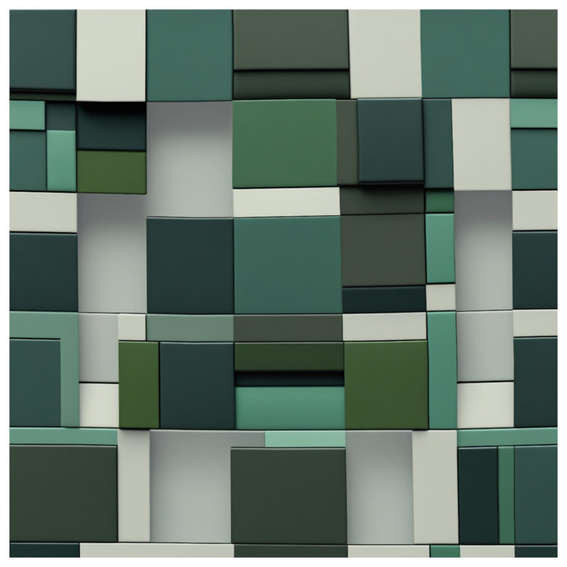 Coussins décoratifs Green Blocks, 14 x 14 inches