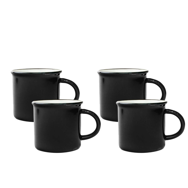 Canvas Home Tinware Stoneware Coffee Mug 16oz, Black