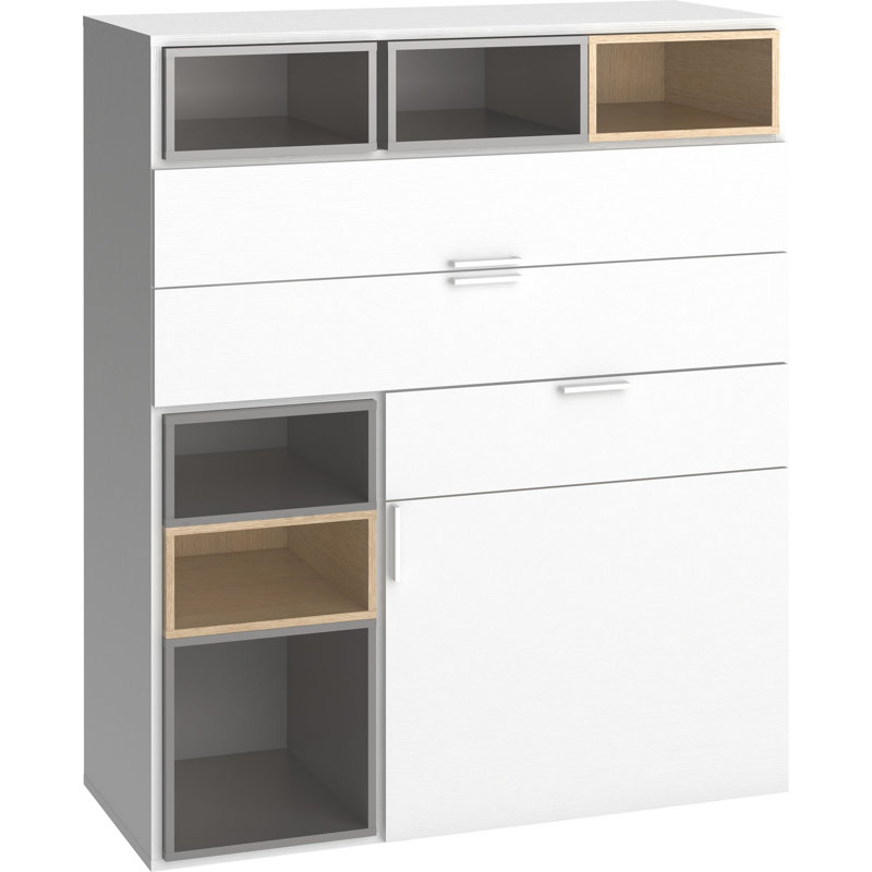 Reba 3 Drawer Combi Chest, White
