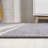 Arriyanah Distressed Ticking Stripe Machine-Washable Lavender/Ivory Rug-1687780137