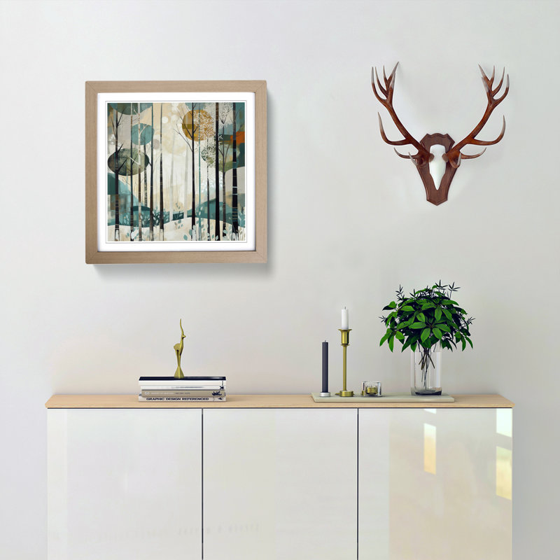 Winter Forest Mid-Century No.2 - Framed Print